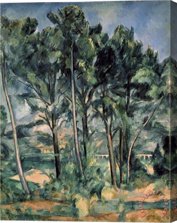 Paul Cezanne The Aqueduct at Montagne Sainte Victoire Stretched Canvas Print / Canvas Art