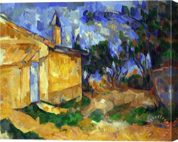 Paul Cezanne The Cottage of M Jourdan 1906 Stretched Canvas Painting / Canvas Art