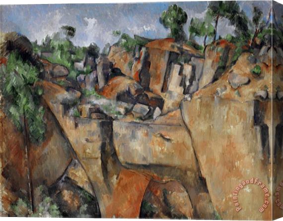 Paul Cezanne The Quarry at Bibemus Circa 1895 Stretched Canvas Print / Canvas Art