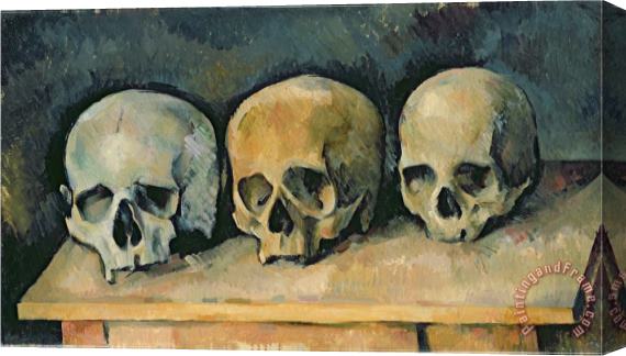 Paul Cezanne The Three Skulls C 1900 Oil on Canvas Stretched Canvas Print / Canvas Art