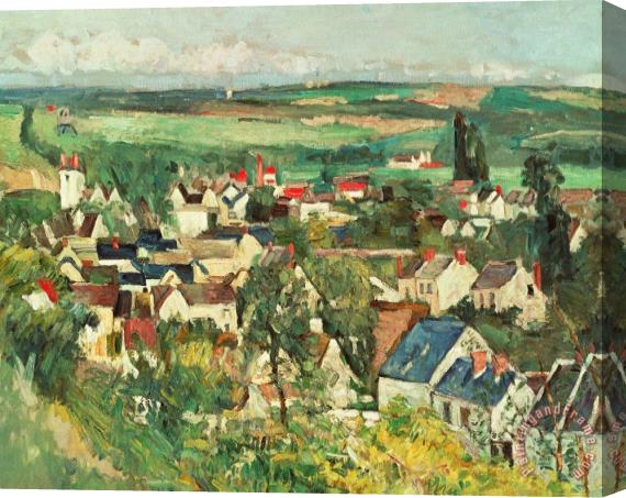 Paul Cezanne View Of Auvers From Above Stretched Canvas Painting / Canvas Art