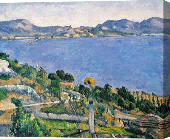 Paul Cezanne View of the Bay of Marseilles Stretched Canvas Print / Canvas Art