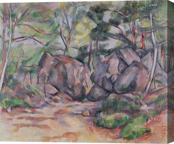 Paul Cezanne Woodland with Boulders 1893 Stretched Canvas Painting / Canvas Art