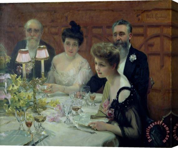 Paul Chabas The Corner of the Table Stretched Canvas Painting / Canvas Art