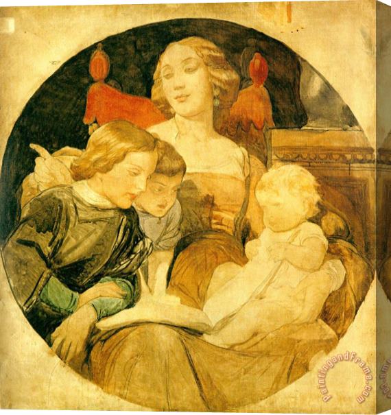 Paul Delaroche A Family Scene Stretched Canvas Painting / Canvas Art