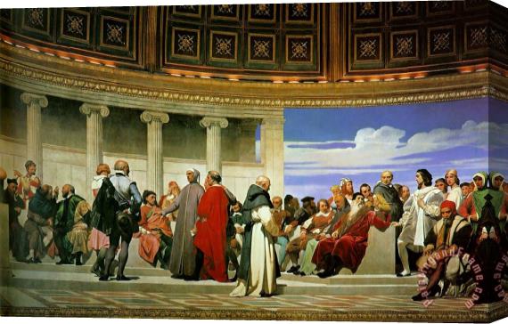 Paul Delaroche Hemicycle of The Ecole Des Beauxarts Stretched Canvas Painting / Canvas Art