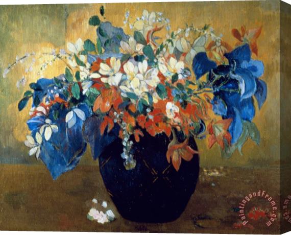 Paul Gauguin A Vase Of Flowers Stretched Canvas Print / Canvas Art