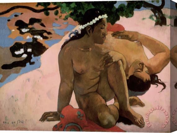 Paul Gauguin Are You Jealous Stretched Canvas Painting / Canvas Art