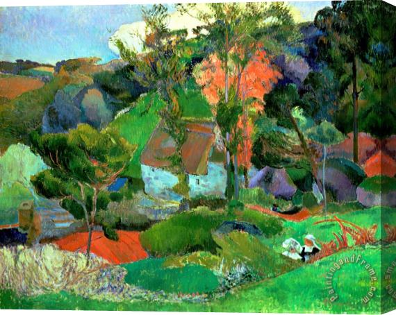 Paul Gauguin Landscape at Pont Aven Stretched Canvas Painting / Canvas Art
