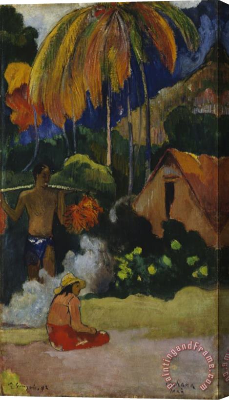 Paul Gauguin Landscape in Tahiti (mahana Maa) Stretched Canvas Print / Canvas Art