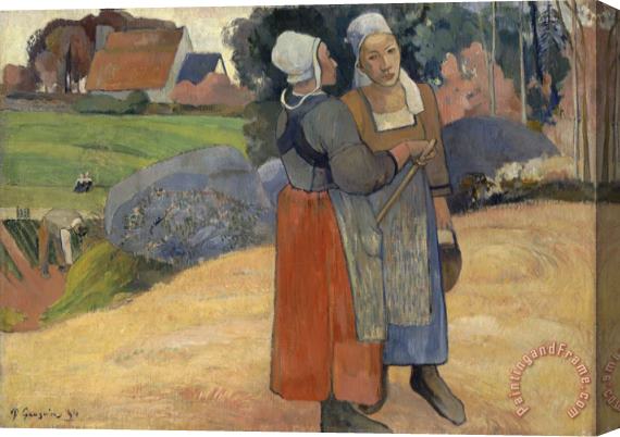 Paul Gauguin Paysannes Bretonnes Stretched Canvas Print / Canvas Art