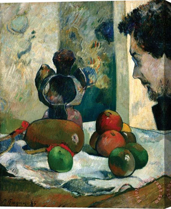Paul Gauguin Still Life with Profile of Laval Stretched Canvas Print / Canvas Art