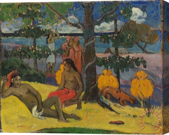 Paul Gauguin Tahitian Scene Stretched Canvas Print / Canvas Art