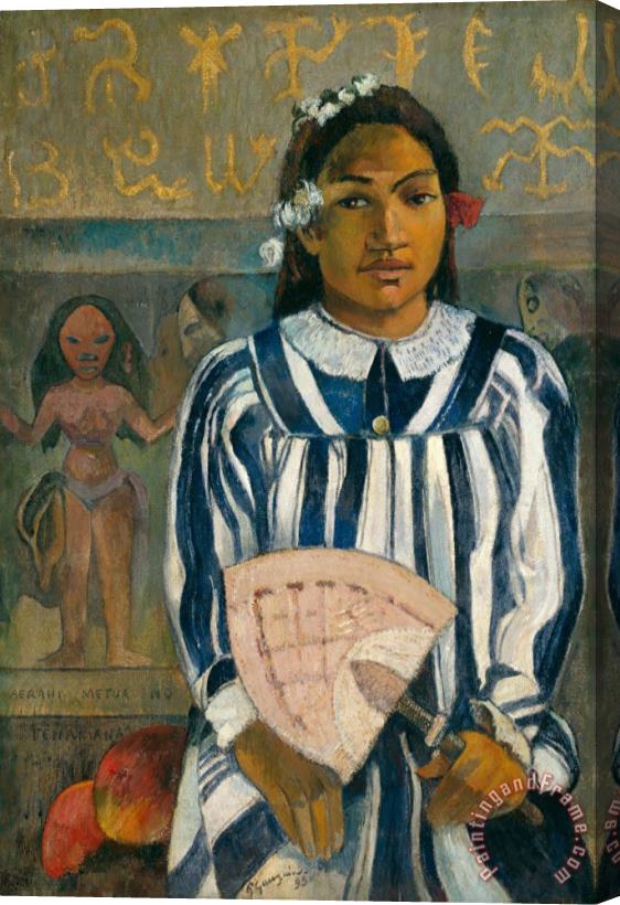 Paul Gauguin The Ancestors of Tehamana Or Tehamana Has Many Parents (merahi Metua No Tehamana) Stretched Canvas Painting / Canvas Art