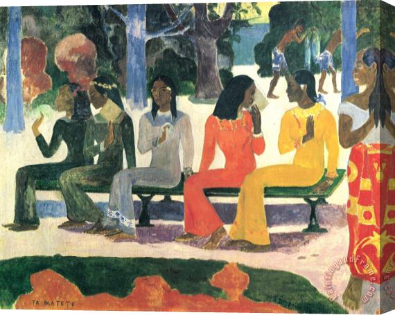 Paul Gauguin The Market Stretched Canvas Print / Canvas Art