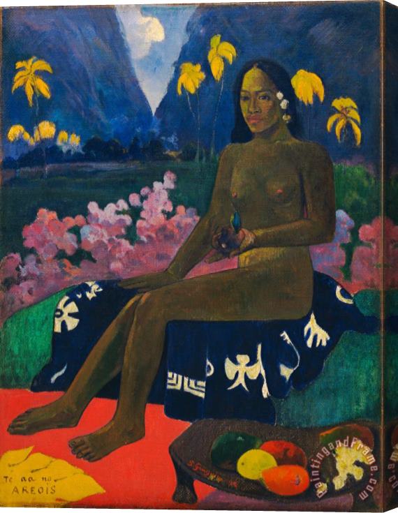 Paul Gauguin The Seed of The Areoi Stretched Canvas Painting / Canvas Art