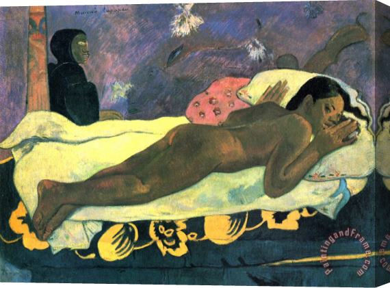 Paul Gauguin The Spirit of The Dead Keeps Watch Stretched Canvas Painting / Canvas Art