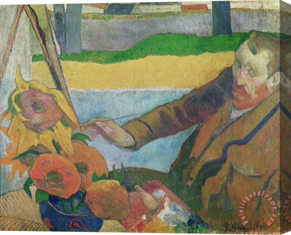 Paul Gauguin Van Gogh painting Sunflowers Stretched Canvas Print / Canvas Art