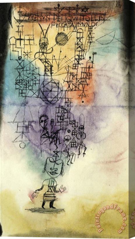 Paul Klee Agnus Dei Qui Tollis Peccata Mundi 1918 20 Stretched Canvas Print / Canvas Art
