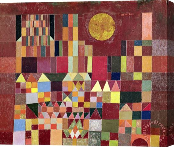 Paul Klee Castle And Sun Stretched Canvas Painting / Canvas Art