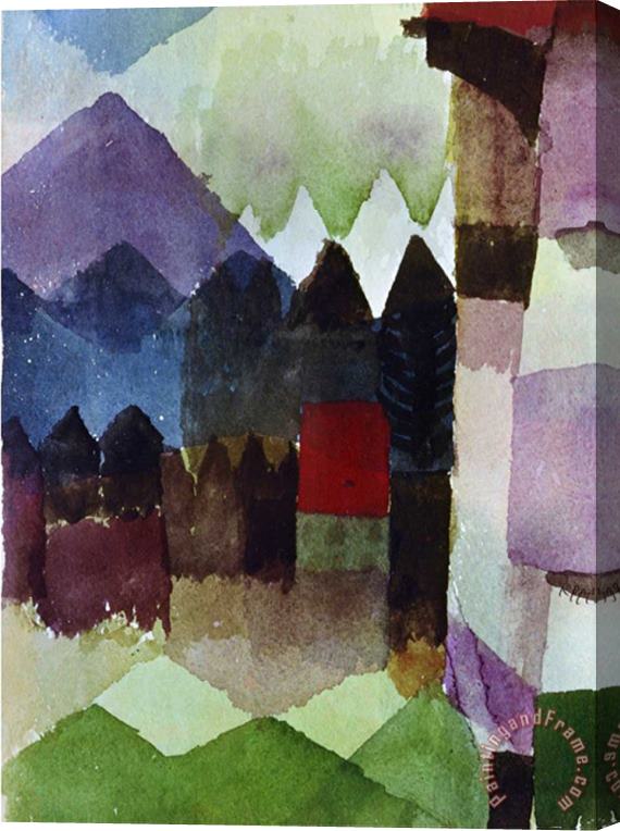 Paul Klee Foehn in The Garden of Franz Marc 1915 Stretched Canvas Print / Canvas Art