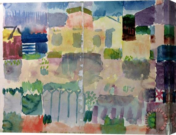 Paul Klee Garden in Saint Germain The European Quarter of Tunis 1914 Stretched Canvas Print / Canvas Art