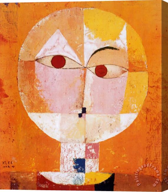 Paul Klee Head of Man Going Senile C 1922 Stretched Canvas Painting / Canvas Art