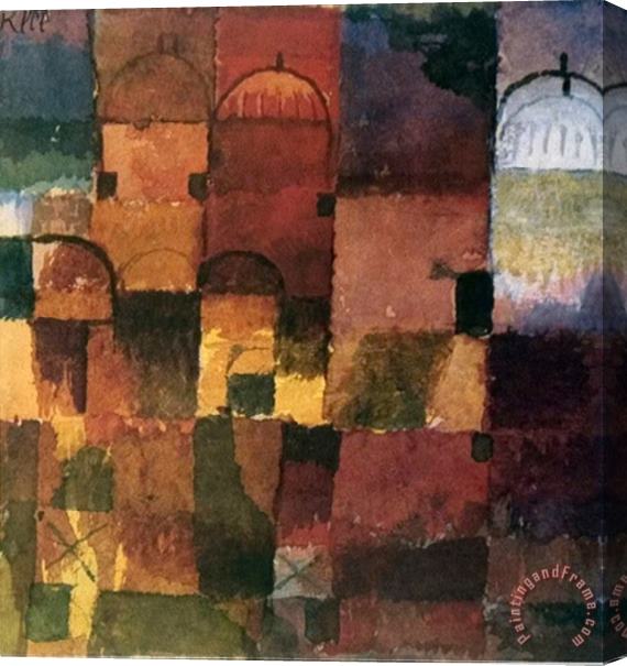 Paul Klee Rote Und Weibse Kuppeln C 1914 Stretched Canvas Painting / Canvas Art