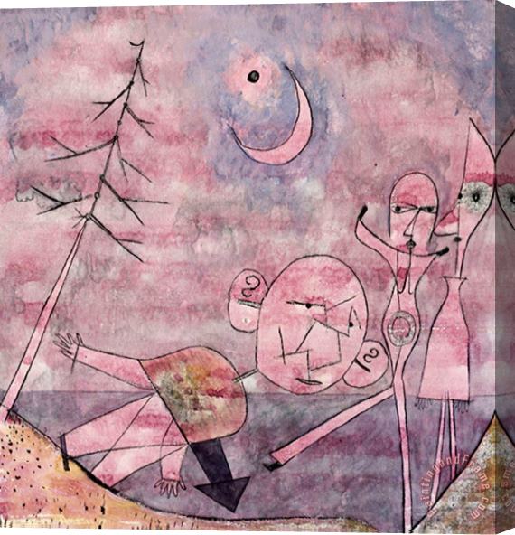 Paul Klee Scene at The Water Scene Am Wasser Stretched Canvas Print / Canvas Art