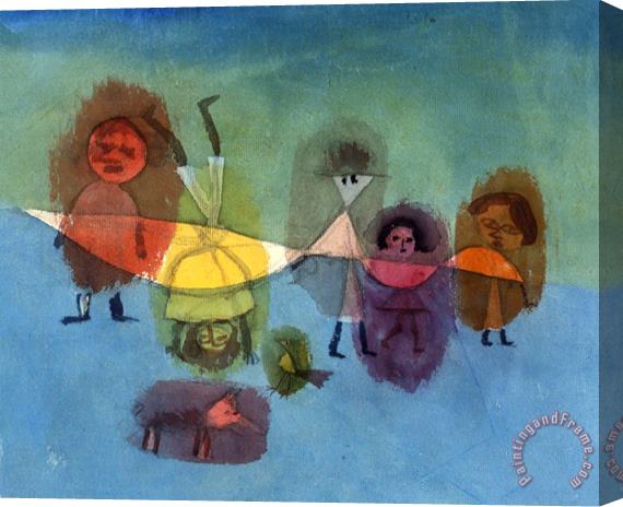 Paul Klee Small Children Kindergruppe Stretched Canvas Painting / Canvas Art