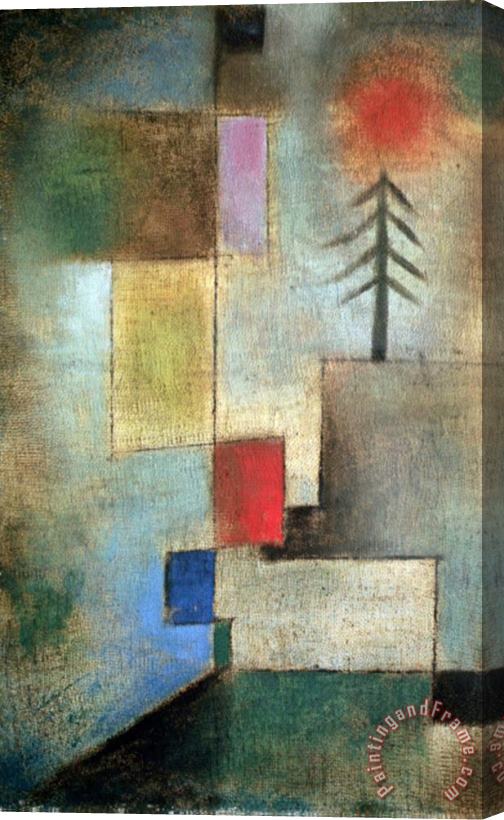 Paul Klee Small Picture of Fir Trees 1922 Stretched Canvas Print / Canvas Art