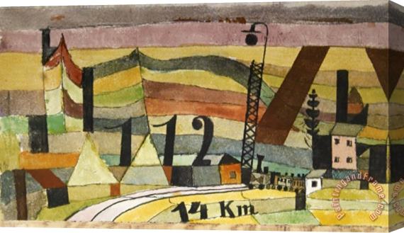 Paul Klee Station L 112 14 Km Stretched Canvas Print / Canvas Art