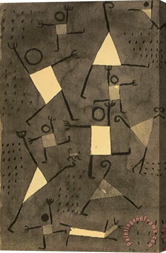 Paul Klee Tanze Vor Angst Stretched Canvas Print / Canvas Art