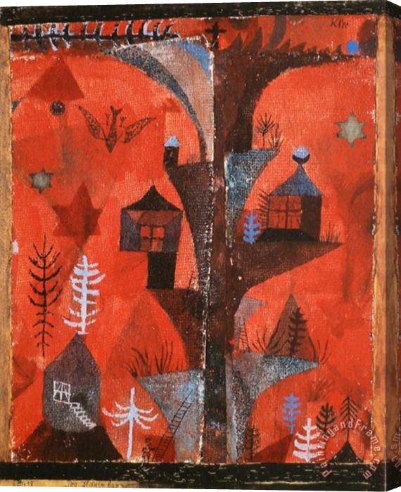 Paul Klee The Houses Tree Stretched Canvas Print / Canvas Art