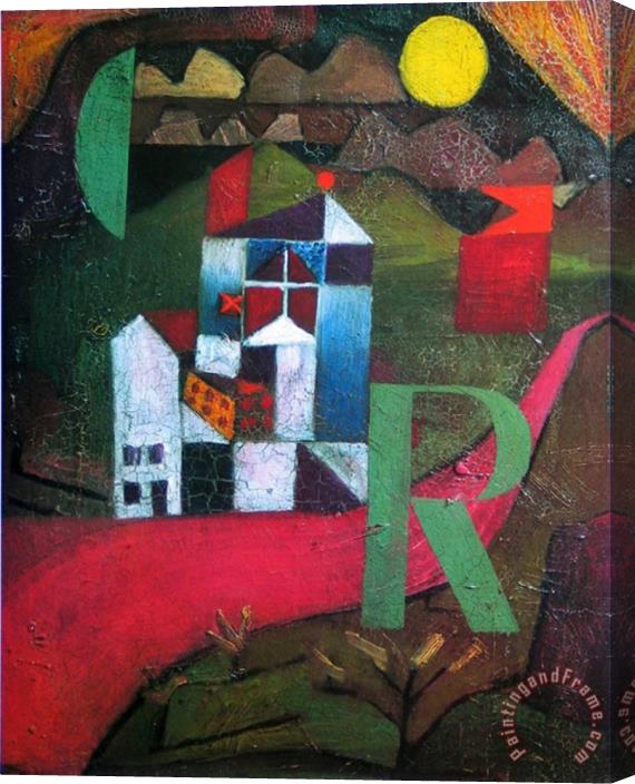 Paul Klee Villa R 1919 Stretched Canvas Painting / Canvas Art