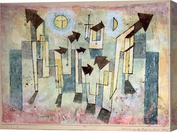 Paul Klee Wall Painting From The Temple of Longing Thither 1922 Stretched Canvas Print / Canvas Art