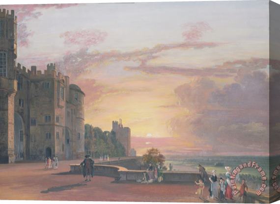 Paul Sandby Windsor Castle North Terrace looking west at sunse Stretched Canvas Painting / Canvas Art