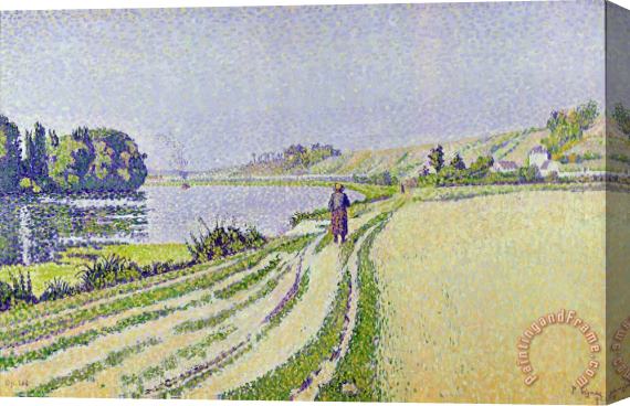 Paul Signac  Herblay La River Stretched Canvas Print / Canvas Art
