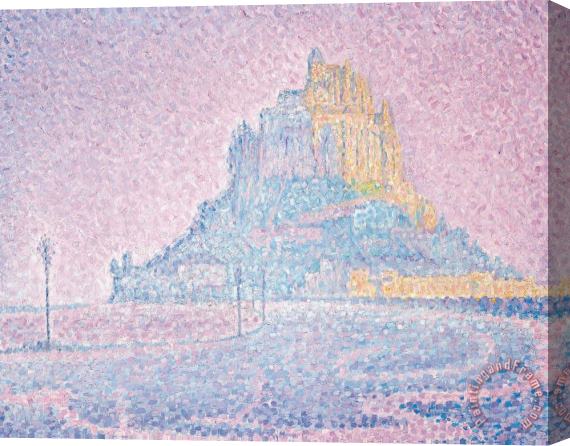Paul Signac Mount Saint Michel Fog And Sun Stretched Canvas Print / Canvas Art