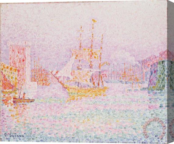Paul Signac The Harbour at Marseilles Stretched Canvas Painting / Canvas Art