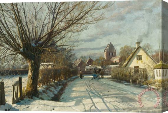 Peder Monsted Hoje Taastrup Church Outside Copenhagen Stretched Canvas Print / Canvas Art