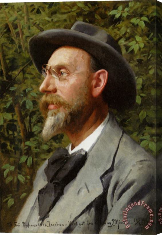 Peder Mork Monsted Portraet Af Professor Jacobsen Stretched Canvas Print / Canvas Art