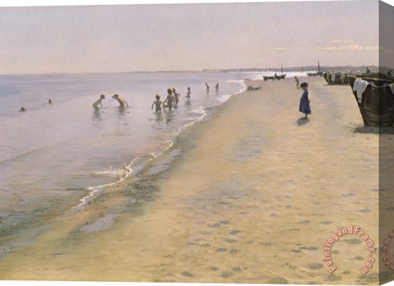 Peder Severin Kroyer Summer Day at the South Beach of Skagen Stretched Canvas Print / Canvas Art
