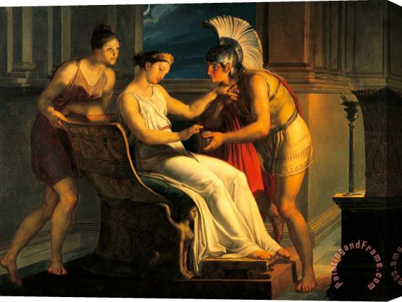 Pelagius Palagi Ariadne Giving Some Thread To Theseus To Leave Labyrinth Stretched Canvas Print / Canvas Art