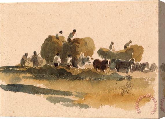 Peter de Wint Hay Wagons Stretched Canvas Painting / Canvas Art