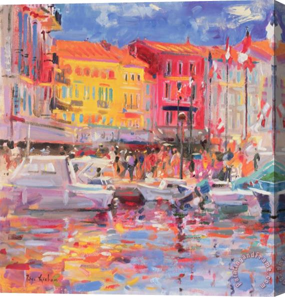 Peter Graham Le Port de St Tropez Stretched Canvas Painting / Canvas Art