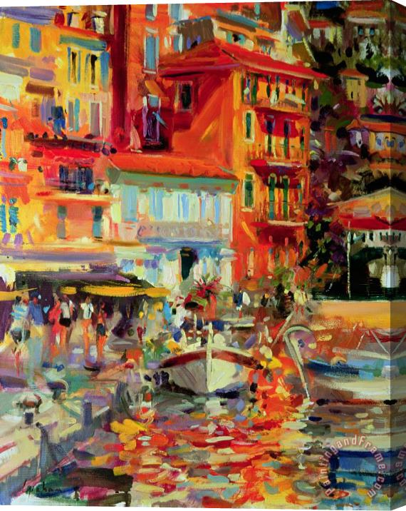 Peter Graham Reflections - Villefranche Stretched Canvas Painting / Canvas Art