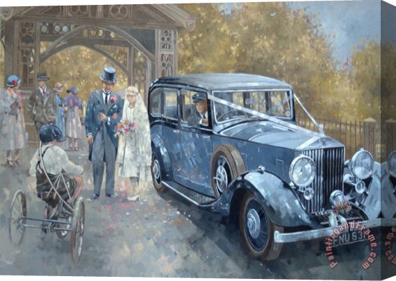 Peter Miller 1930s Country Wedding Stretched Canvas Painting / Canvas Art