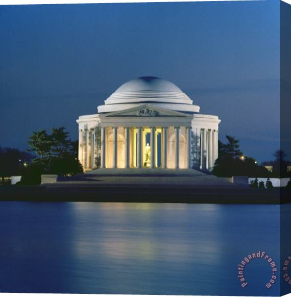 Peter Newark American Pictures The Jefferson Memorial Stretched Canvas Print / Canvas Art