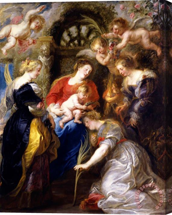 Peter Paul Rubens Crowning of Saint Catherine Stretched Canvas Print / Canvas Art